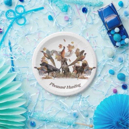 Assiettes En Carton Chasse aux faisans (Fête)