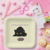 Assiettes En Carton Chasse aux oeufs de Pâques Chat amusant (Fête)