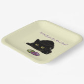Assiettes En Carton Chasse aux oeufs de Pâques Chat amusant (Angulaire)