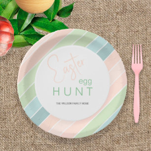 Assiettes En Carton Chasse aux oeufs de Pâques Fête de crème glacée cr