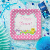 Assiettes En Carton Chasse aux oeufs de Pâques mignonne lapin et pouss (Fête)