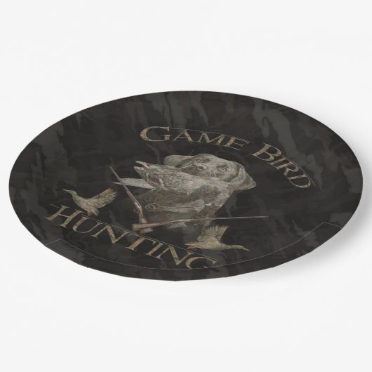 Assiettes En Carton Chasse aux oiseaux de jeu (Angle)
