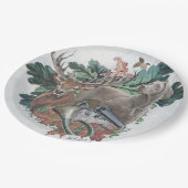 Assiettes En Carton Chasse avec un Weimaraner, "Grey Ghost" (Angle)