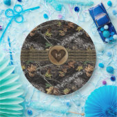 Assiettes En Carton Chasse cardiaque sculptée Camo Party Plaques pour  (Fête)