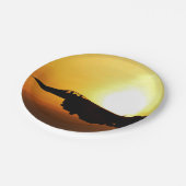 Assiettes En Carton chasseur à réaction militaire Silhouette (Angle)