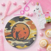 Assiettes En Carton Chasseur de canards et camouflage (Fête)