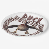 Assiettes En Carton Chasseurs, Chasse de canard Plaques de papier (Angle)