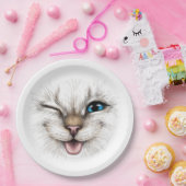 Assiettes En Carton Chat (Fête)