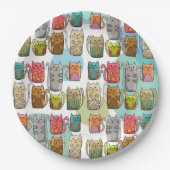 Assiettes En Carton Chat! (Devant)