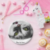 Assiettes En Carton Chat amusant (Fête)