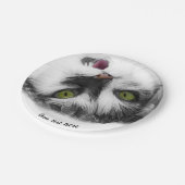 Assiettes En Carton Chat amusant (Angle)