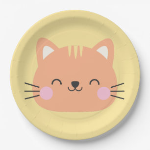 Assiettes En Carton Chat Anniversaire Enfants Salle Mur Art Plaques en