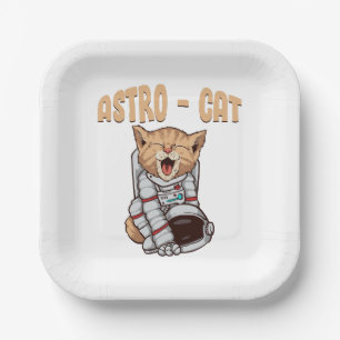 Assiettes En Carton Chat Astro