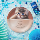 Assiettes En Carton Chat bébé mignonne | Plaques papier d'anniversaire (Fête)