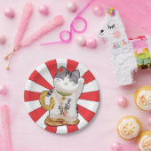 Assiettes En Carton Chat chanceux B (Fête)