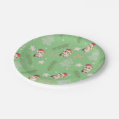 Assiettes En Carton Chat chaton chaton couleur vert Père Noël Joyeux N (Angle)