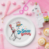 Assiettes En Carton Chat dans le Casquette | Anniversaire du Dr Seuss (Fête)