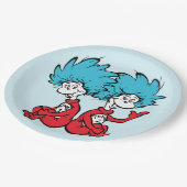 Assiettes En Carton Chat dans le Casquette Chose Un & Chose Deux (Angle)