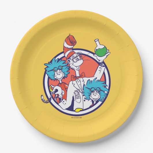 Assiettes En Carton Chat dans le Casquette & Lab Tech One Lab Tech Two (Devant)