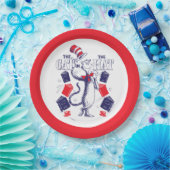 Assiettes En Carton Chat dans le Casquette | Lecture de livres (Fête)