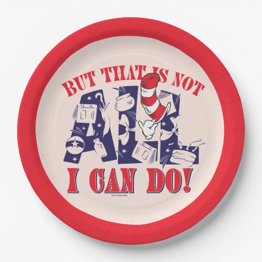 Assiettes En Carton Chat dans le Casquette | Mais Je Ne Peux Pas Faire (Devant)