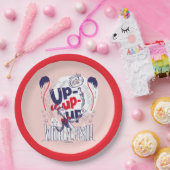 Assiettes En Carton Chat dans le Casquette | Montez Avec Un Poisson (Fête)