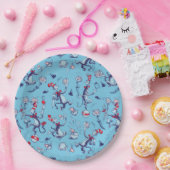 Assiettes En Carton Chat Dans Le Casquette | Motif bleu (Fête)