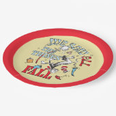 Assiettes En Carton Chat dans le Casquette | Nous avons vu tout tomber (Angle)