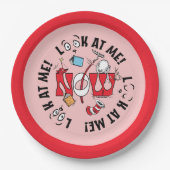 Assiettes En Carton Chat dans le Casquette | Regarde-Moi ! Regarde-Moi (Devant)