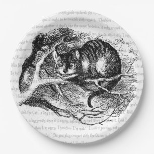 Assiettes En Carton Chat de Cheshire