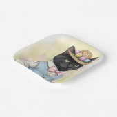 Assiettes En Carton Chat de Pâques (Angulaire)