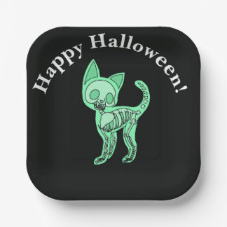 Assiettes En Carton Chat de slime Halloween Joyeux Halloween