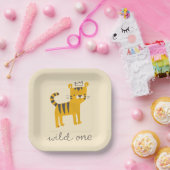 Assiettes En Carton Chat de tigre sauvage (Fête)