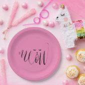 Assiettes En Carton Chat de viande rose (Fête)