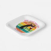 Assiettes En Carton Chat drôle (Angulaire)