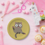 Assiettes En Carton Chat drôle (Fête)
