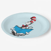 Assiettes En Carton Chat en lecture Casquette (Angle)