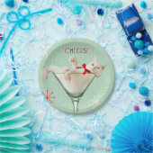 Assiettes En Carton Chat en verre Martini (Fête)