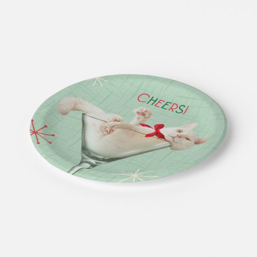 Assiettes En Carton Chat en verre Martini (Angle)