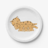 Assiettes En Carton Chat Et Chatons (Devant)