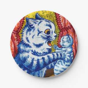 Assiettes En Carton Chat et ses chatons