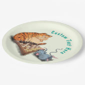 Assiettes En Carton Chat et souris Jouer aux échecs Vos tôles de papie (Angle)
