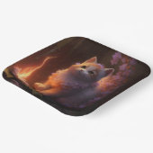 Assiettes en carton chat Fleur (Angulaire)