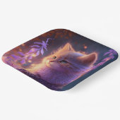 Assiettes en carton chat Fleur (Angulaire)