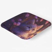 Assiettes en carton chat Fleur (Angulaire)