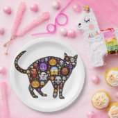 ASSIETTES EN CARTON CHAT HALLOWEEN (Fête)