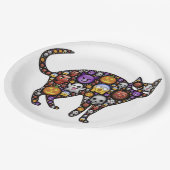 ASSIETTES EN CARTON CHAT HALLOWEEN (Angle)