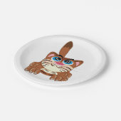 Assiettes En Carton Chat jouant avec Big Blue yeux amusant Whimsical K (Angle)