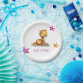 Assiettes En Carton Chat Kitty Rose rose mignon (Fête)