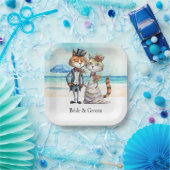 Assiettes En Carton Chat Mariage Plage Mariage Thème (Fête)